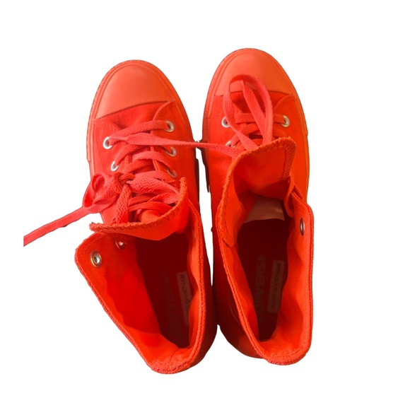 Converse All Star Platform High Tops – Monochrome Neon Orange – Women’s 8 - Picture 5 of 8